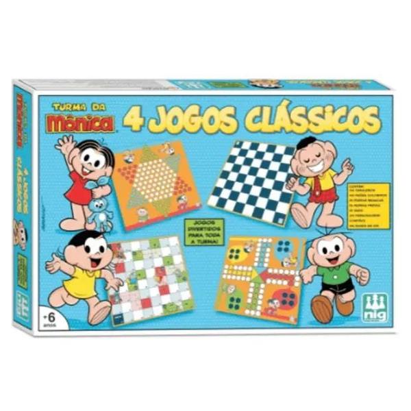 Jogo De Tabuleiro Turma da Monica Kit Com 4 jogos Clássicos Nig Brinquedos Imagem de Jogo De Tabuleiro Turma da Monica Kit Com 4 jogos Clássicos Nig Brinquedos