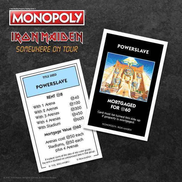 Imagem de Jogo de tabuleiro USAOPOLY Monopoly Iron Maiden com 6 fichas