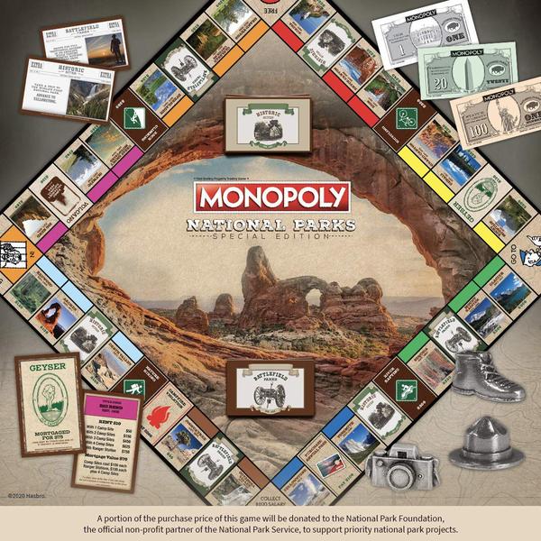 Imagem de Jogo de tabuleiro USAOPOLY Monopoly National Parks Edição 2020