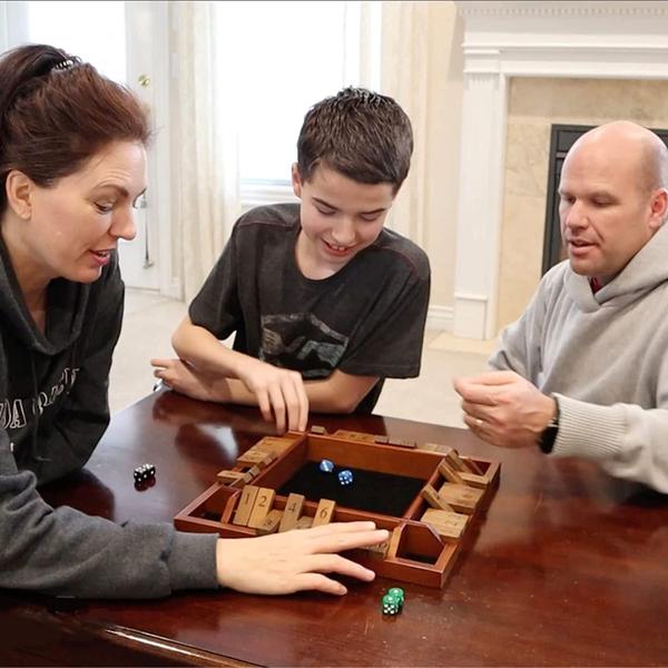 Imagem de Jogo de Tabuleiro WE Games Shut The Box Classic 4 Player Wood