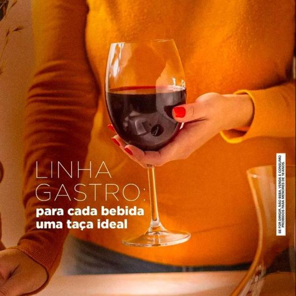 Imagem de Jogo de Taças 06 Peças para Vinho de Cristal Gastro 590ml Bohemia