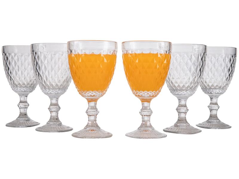 Jogo de Taças de Vidro 330ml 6 Peças Haus - Bico de Jaca Empire Jogo de Taças de Vidro 330ml 6 Peças Haus - Bico de Jaca Empire