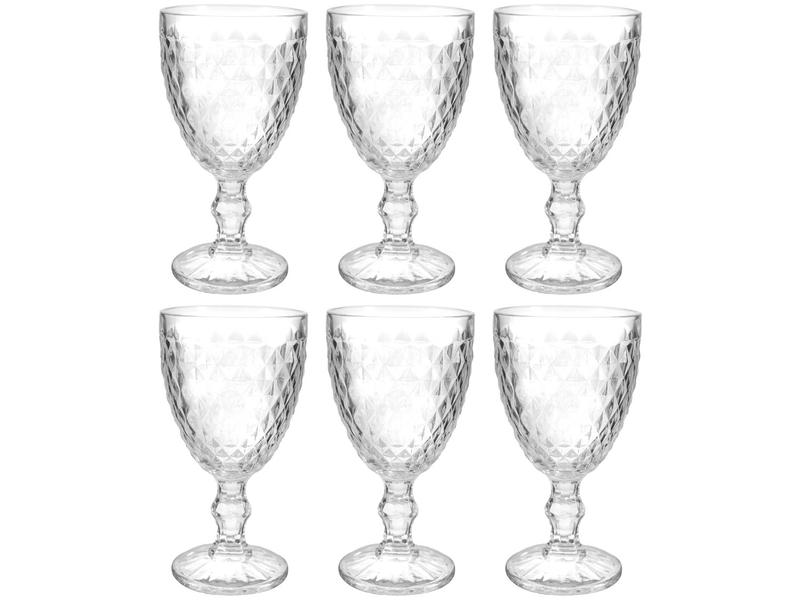 Jogo de Taças de Vidro 330ml 6 Peças Haus Transparente Jogo de Taças de Vidro 330ml 6 Peças Haus Transparente