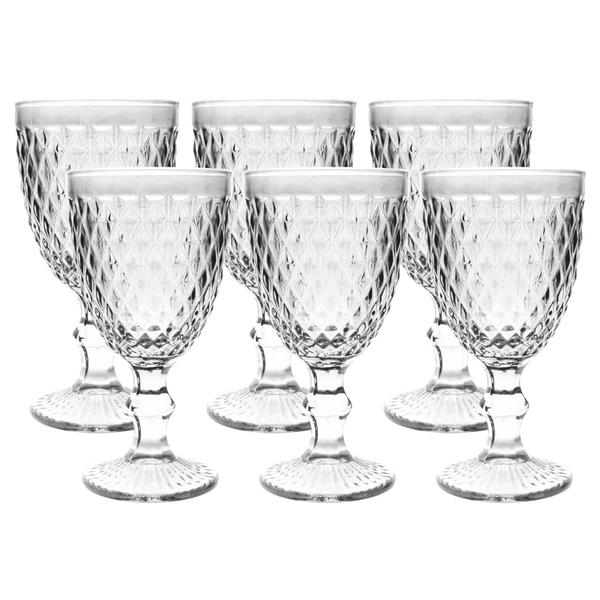 Jogo de Taças de Vidro 330ml 6 Peças Haus Bico de Jaca Empire Jogo de Taças de Vidro 330ml 6 Peças Haus Bico de Jaca Empire