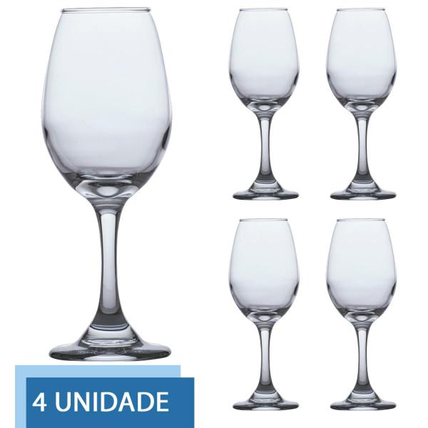 Imagem de Jogo de Taças de Vidro Água E Vinho 365ml Luxo - 4 UN