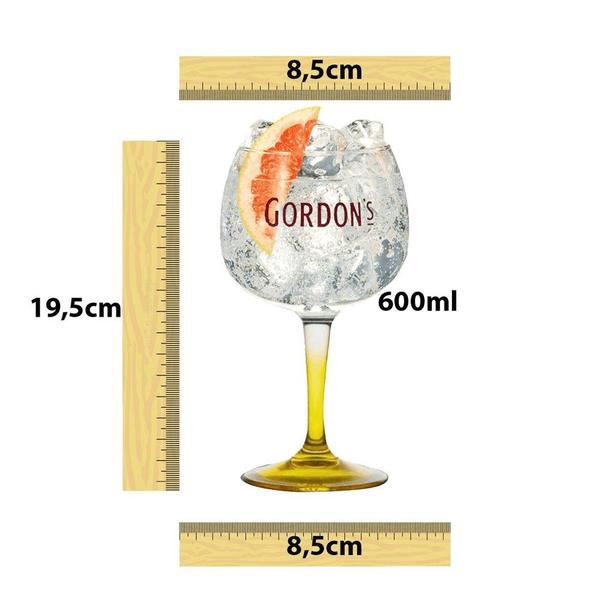 Imagem de Jogo De Taças De Vidro Gordons Gin 2uni 600ml Globimport