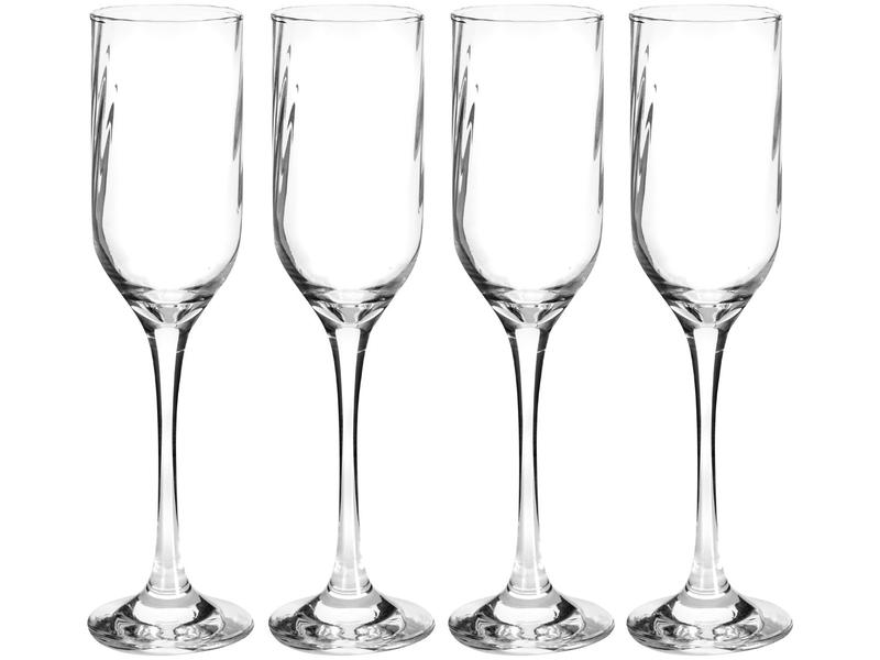 Jogo de Taças Fiore para Champagne de Vidro 195ml 4 peças Nadir Jogo de Taças Fiore para Champagne de Vidro 195ml 4 peças Nadir