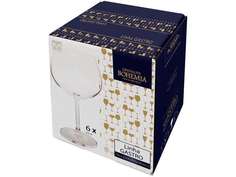 Imagem de Jogo de Taças para Vinho Cristal 570ml - 6 Peças Bohemia Gastro Bungund