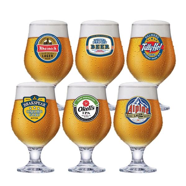 Imagem de Jogo De Taças Rótulo Beer Master Para Cerveja 380ml 6 Pcs - Ruvolo