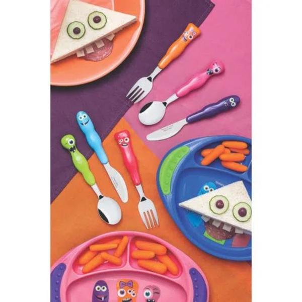 Jogo de Talheres 2 Peças Para Bebe de um Ano Infantil Tramontina Aço Inox Para Criança Menino Menina - TRAMOTINA Imagem de Jogo de Talheres 2 Peças Para Bebe de um Ano Infantil Tramontina Aço Inox Para Criança Menino Menina