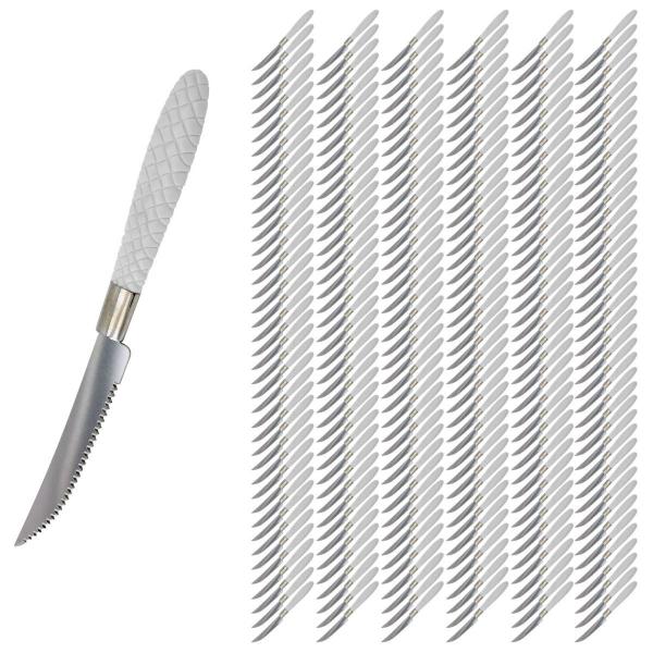 Jogo de Talheres Blumenau com 240 Faca Inox Branco Decorado - UNIVENDAS Imagem de Jogo de Talheres Blumenau com 240 Faca Inox Branco Decorado