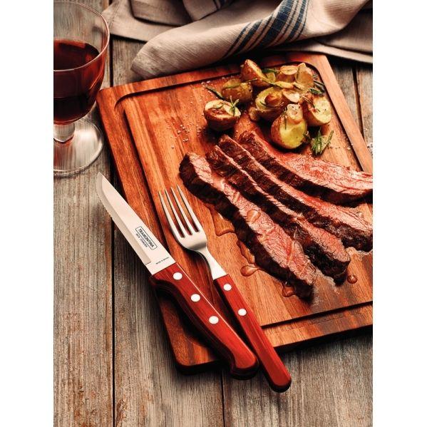 Jogo de Talheres Jumbo Churrasco Polywood Vermelho Tramontina Imagem de Jogo de Talheres Jumbo Churrasco Polywood Vermelho Tramontina
