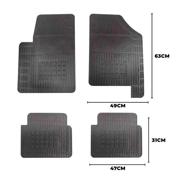 Imagem de Jogo de Tapete de Borracha Preto para Citroen C3 2003 a 2018 4 Peças - Carfloor G061.0