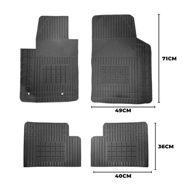 Imagem de Jogo de Tapete de Borracha Preto para Renault Sandero 2007 a 2014 4 Peças - Carfloor G012.0