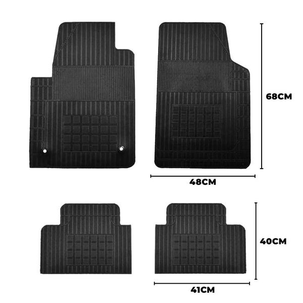 Imagem de Jogo de Tapete de Borracha Preto para Volkswagen Up 2014 a 2021 4 Peças - Carfloor G002.0