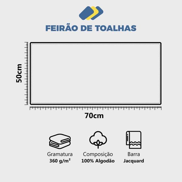 Imagem de Jogo de Toalhas 2 peças Jacquard 360g/m² - Coraçôes