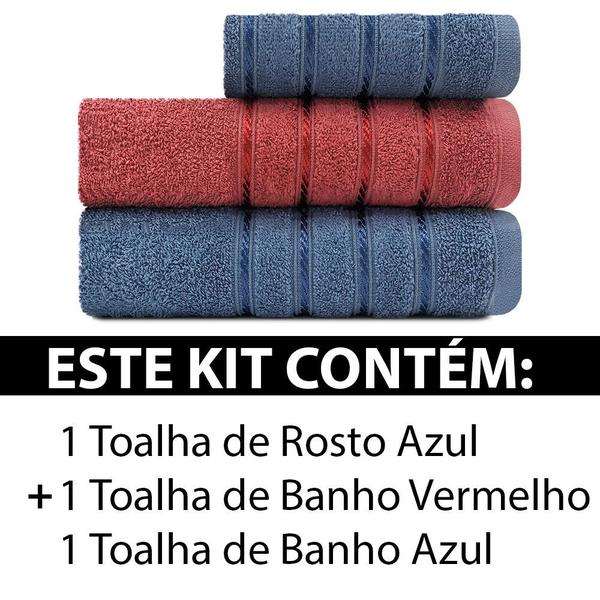 Jogo De Toalhas 3 peças Banho + Rosto 100% algodão Barra Aveludada Monari Appel - Emcompre Imagem de Jogo De Toalhas 3 peças Banho + Rosto 100% algodão Barra Aveludada Monari Appel - Emcompre