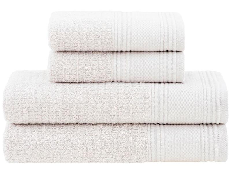 Jogo de Toalhas Buddemeyer 100% Algodão Novita Extra Soft Jacquard Felpa Bege 4 Peças Jogo de Toalhas Buddemeyer 100% Algodão Novita Extra Soft Jacquard Felpa Bege 4 Peças