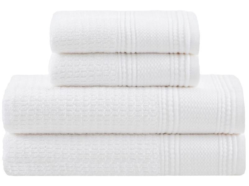 Jogo de Toalhas Buddemeyer 100% Algodão Novita Extra Soft Jacquard Felpa Branco 4 Peças Jogo de Toalhas Buddemeyer 100% Algodão Novita Extra Soft Jacquard Felpa Branco 4 Peças