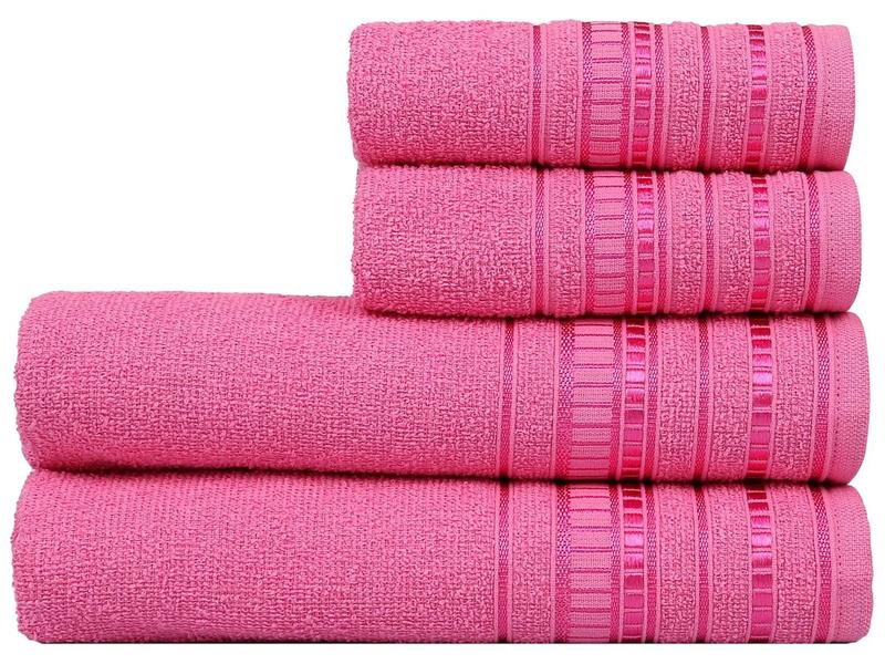 Jogo de Toalhas de Banho Atlântica Delicata Garden Ipê Rosa 4 Peças Jogo de Toalhas de Banho Atlântica Delicata Garden Ipê Rosa 4 Peças