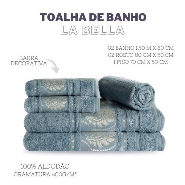 Imagem de Jogo de Toalhas de Banho La Bella Azul Celeste