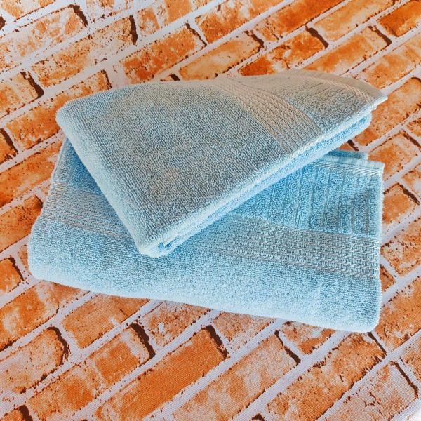Imagem de Jogo de toalhas de banho luxo azul claro