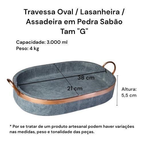 Imagem de Jogo De Travessa Oval Lasanheira Em Pedra Sabão