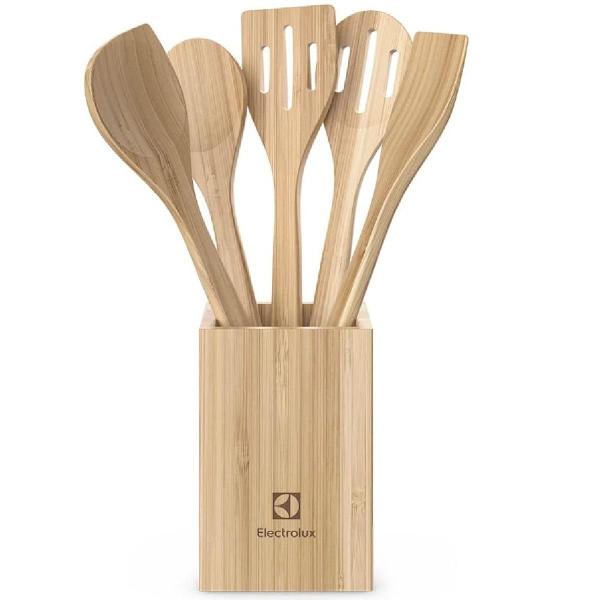 Imagem de Jogo De Utensílios De Bambu Para Cozinha Electrolux - 6peças