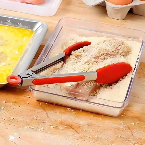 Imagem de Jogo de Utensílios em Silicone Vermelho com Suporte Inox 7 Peças Kit Cozinha Moderno Versátil