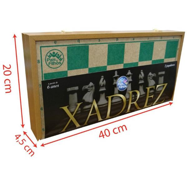 Jogo de Xadrez Oficial CX em Madeira 40CM - Pais e Filhos Imagem de Jogo de Xadrez Oficial CX em Madeira 40CM