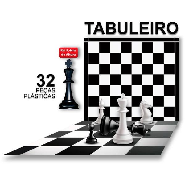 Jogo de Xadrez Rei Tamanho Real 5,4CM - Pais e Filhos Imagem de Jogo de Xadrez Rei Tamanho Real 5,4CM