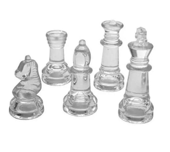 Jogo De Xadrez Tabuleiro E Peças Em Vidros Decoração 25X25Cm - Nova Imagem de Jogo De Xadrez Tabuleiro E Peças Em Vidros Decoração 25X25Cm