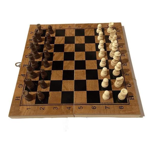 Jogo De Xadrez Tabuleiro pequeno Dobrável Madeira 23Cm - Unyhome Imagem de Jogo De Xadrez Tabuleiro pequeno Dobrável Madeira 23Cm