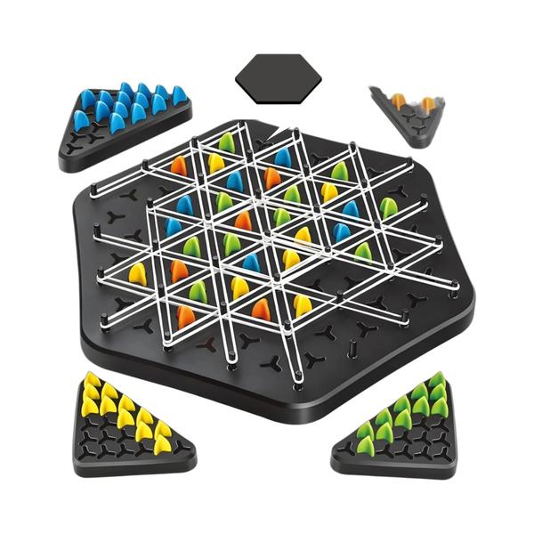 Imagem de Jogo de Xadrez Triangular - Divertido e Estratégico para Crianças e Adultos