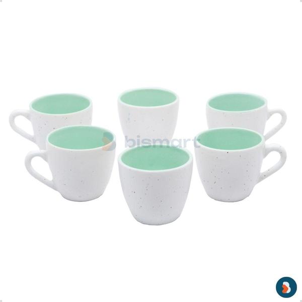 Imagem de Jogo de Xícaras de Café 90ml Porcelana 6 Peças  - Bismart