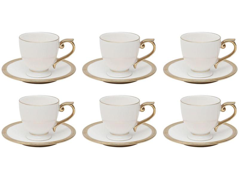 Imagem de Jogo de Xícaras de Café de Porcelana 90ml Wolff Mesa Paddy 6 Peças