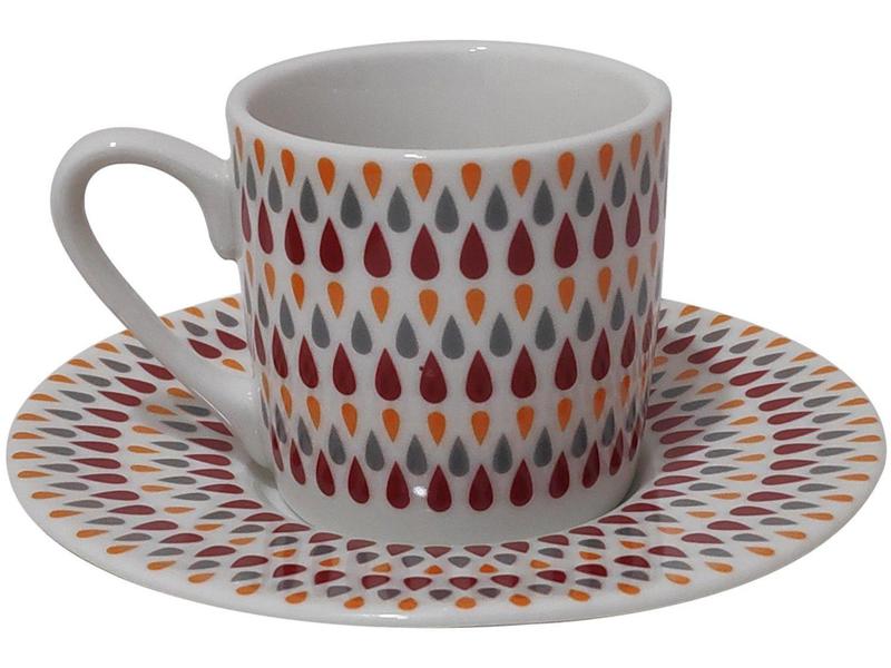 Imagem de Jogo de Xícaras de Café Porcelana 90ml Hauskraft - Gotas 6 Peças