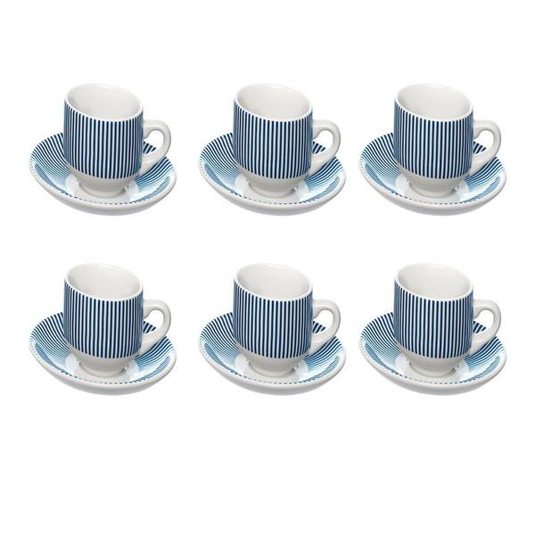 Imagem de Jogo de xicaras de porcelana  para café com 6 peças 90 ml