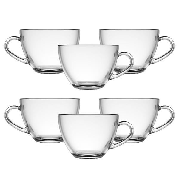 Jogo De Xícaras Em Vidro Kit Canecas 6 Peças Para Chá Café - ORIGINAL LINE Imagem de Jogo De Xícaras Em Vidro Kit Canecas 6 Peças Para Chá Café