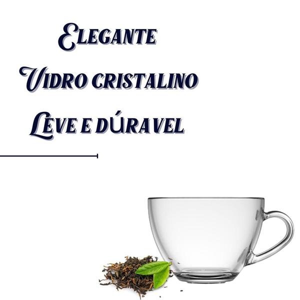 Jogo De Xícaras Em Vidro Kit Canecas 6 Peças Para Chá Café - ORIGINAL LINE Imagem de Jogo De Xícaras Em Vidro Kit Canecas 6 Peças Para Chá Café