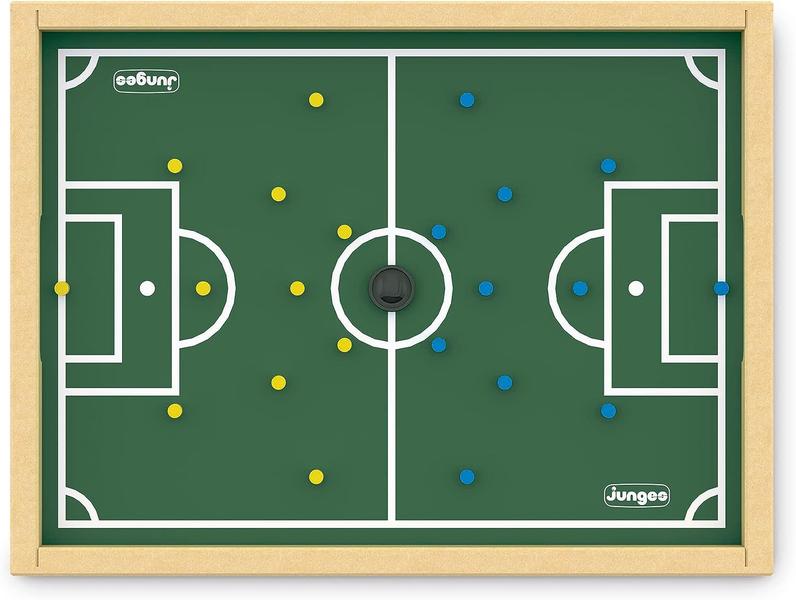 Imagem de Jogo Dedobol Peteleco Campo de Futebol Dedo Tabuleiro Suiço Futsal Campinho Madeira MDF Junges