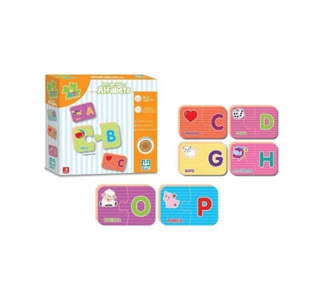 Jogo Descobrindo O Alfabeto Be A Bá 52 Peças Nig Brinquedos Imagem de Jogo Descobrindo O Alfabeto Be A Bá 52 Peças Nig Brinquedos