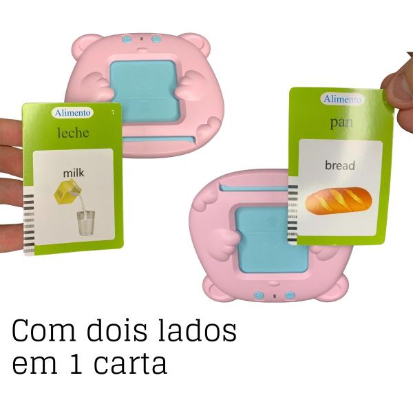 Imagem de Jogo Didático Brinquedo Aprender Palavras Inglês e Espahol Infantil Educacional Cognitivo Educativo Presente Criança