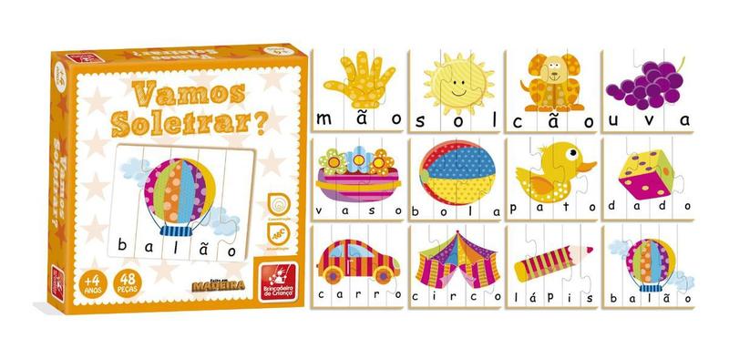 Jogo Didático De Madeira Vamos Soletrar - Brincadeira de Criança Imagem de Jogo Didático De Madeira Vamos Soletrar - Brincadeira de Criança