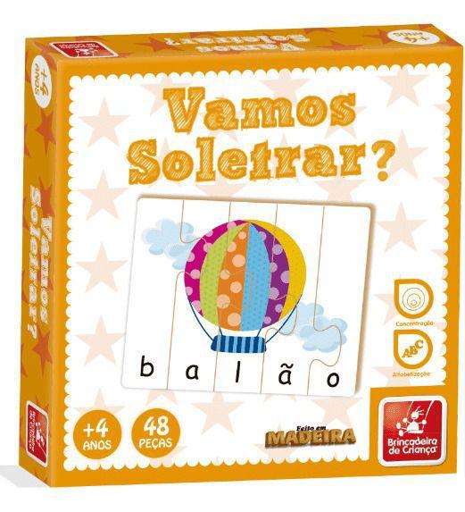 Jogo Didático De Madeira Vamos Soletrar - Brincadeira de Criança Imagem de Jogo Didático De Madeira Vamos Soletrar - Brincadeira de Criança