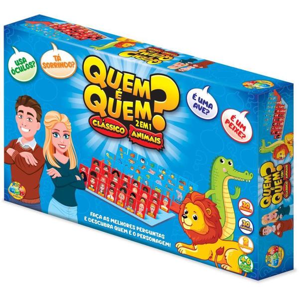 Jogo Diverso Quem É 2 em 1 - Pessoas e Animais - GGB PLAST Imagem de Jogo Diverso Quem É 2 em 1 - Pessoas e Animais