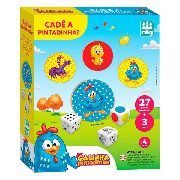 Jogo Divertido Cadê A Galinha Pintadinha 27 Peças Em Madeira 0736 Nig Brinquedos Imagem de Jogo Divertido Cadê A Galinha Pintadinha 27 Peças Em Madeira 0736 Nig Brinquedos