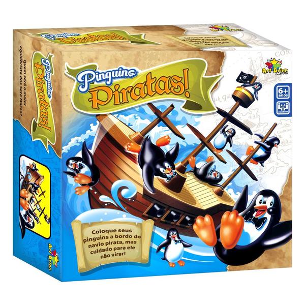 Jogo Divertido Para Crianças Pinguins Piratas Equilibristas - Art Brink Imagem de Jogo Divertido Para Crianças Pinguins Piratas Equilibristas - Art Brink