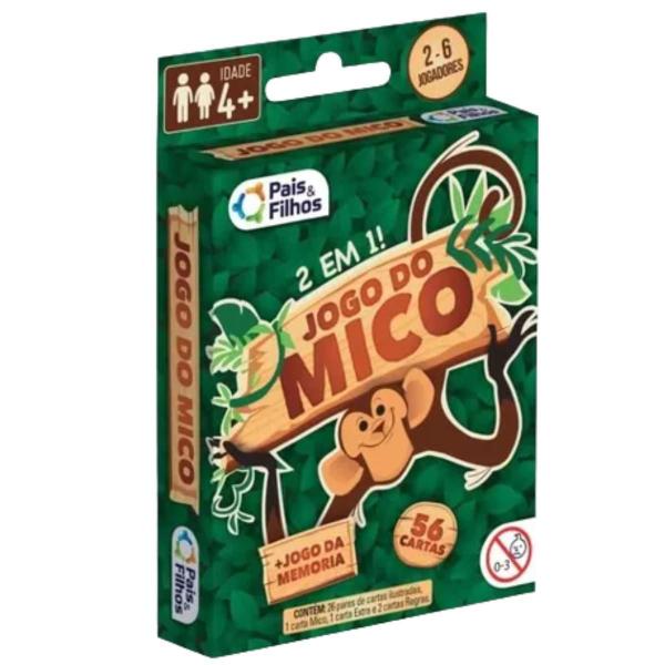 Jogo Do Mico + Jogo Da Memória 56 Cartas 2 Em 1 - Pais & Filhos Imagem de Jogo Do Mico + Jogo Da Memória 56 Cartas 2 Em 1