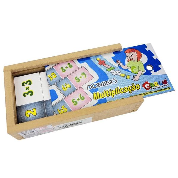 Jogo Dominó De Multiplicação Infantil Educativo Em Madeira - Carlu Imagem de Jogo Dominó De Multiplicação Infantil Educativo Em Madeira
